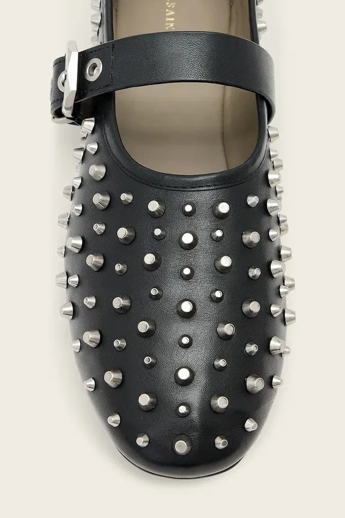 Bailarinas de piel con tachuelas Sabine de AllSaints