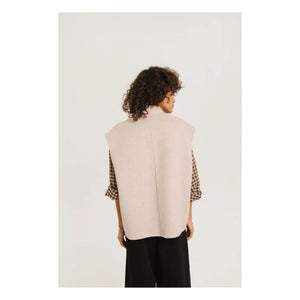 Sacrécoeur - Cárdigan de Lana de Doble Cara Mireia | Crema