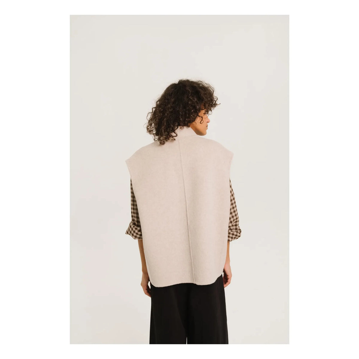 Sacrécoeur - Cárdigan de Lana de Doble Cara Mireia | Crema