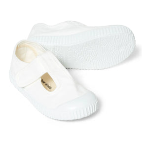 Victoria - Tırnaklı Kanvas Cırt Cırtlı Spor Ayakkabı | Beyaz