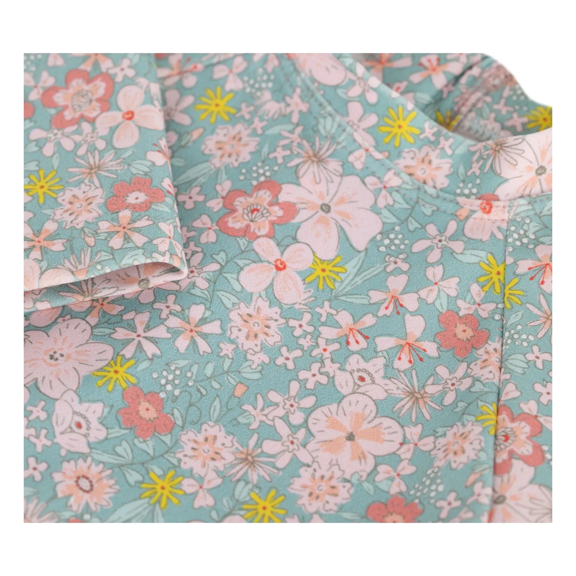 Petit Bateau - Camiseta de baño con protección UV para bebé Fleuri | Turquesa