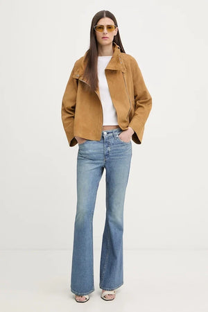 AllSaints chaqueta de motero de ante RHODES para mujer