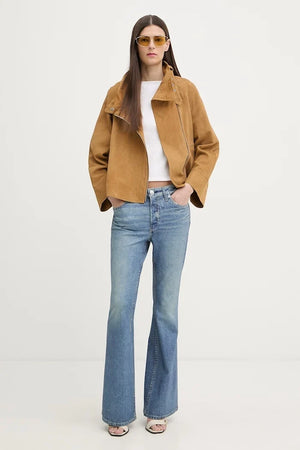 AllSaints chaqueta de motero de ante RHODES para mujer