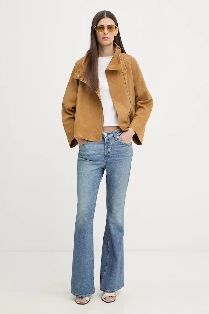 AllSaints chaqueta de motero de ante RHODES para mujer