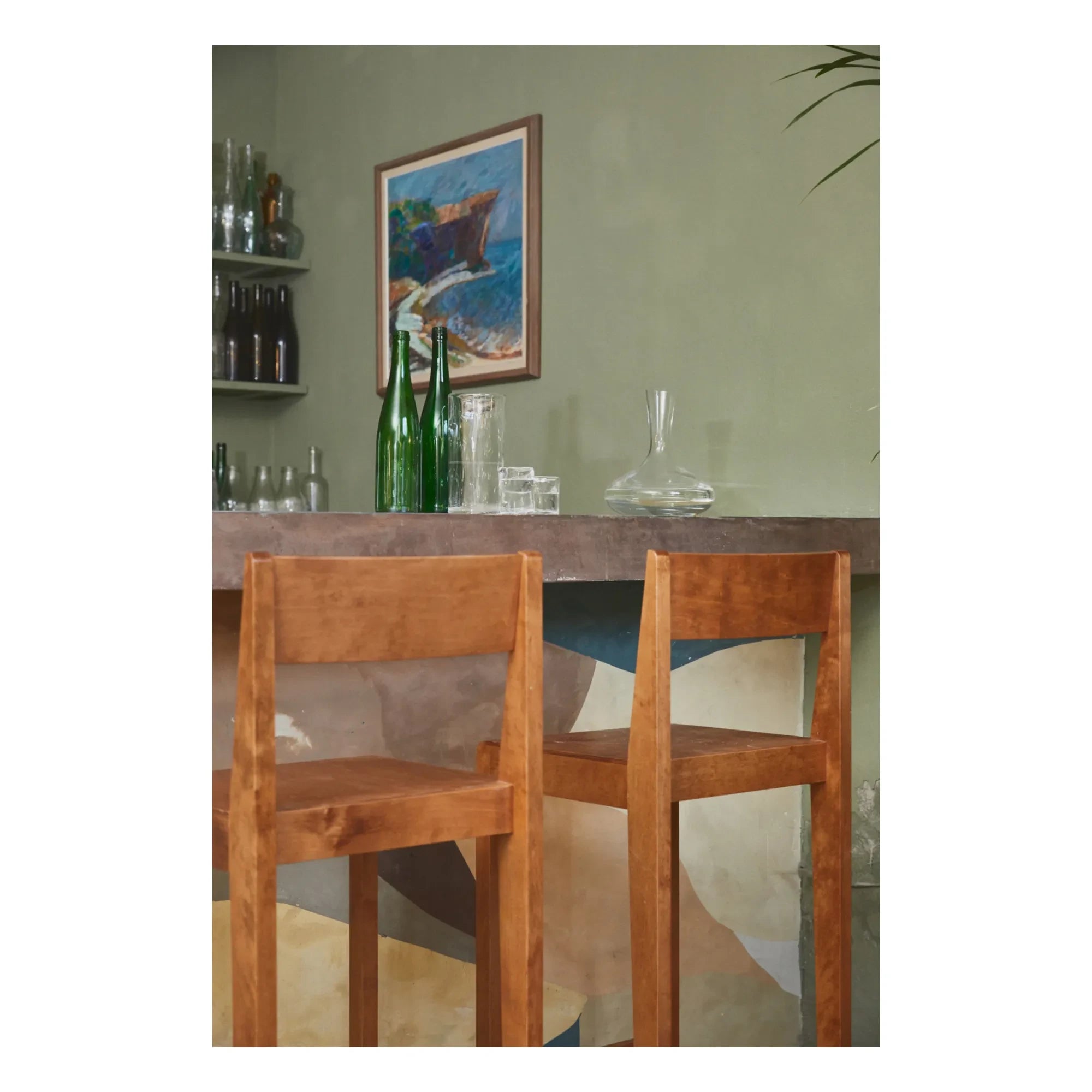 Frama - Tabure de bar de madera