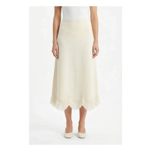Ulla Johnson - Falda Paulina con Flecos | Crudo