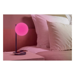 Lexon - Lámpara de mesa LED y estación de carga Bubble | Gris Acero