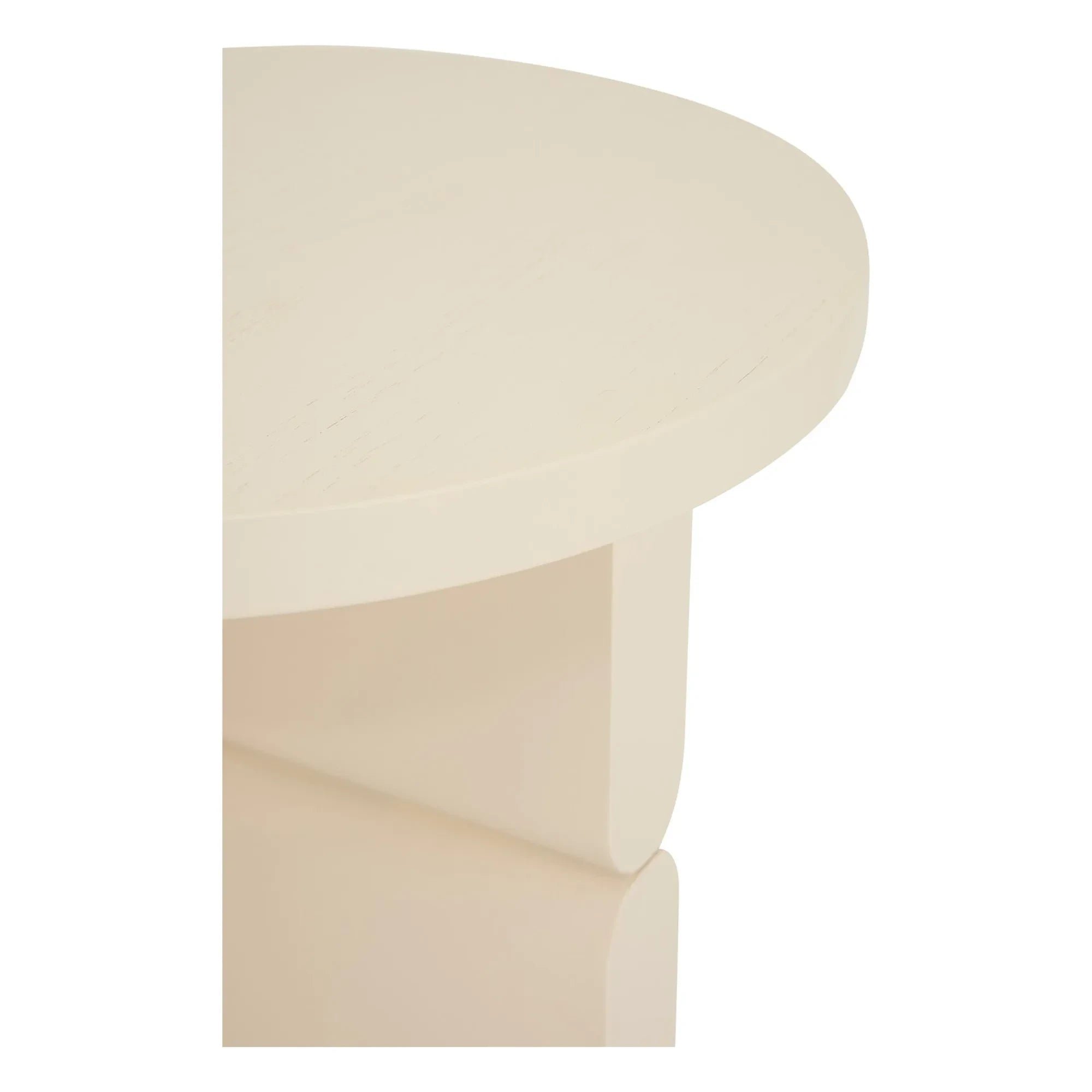 Nobodinoz - Mesita auxiliar de madera pintada de membrillo | Marfil