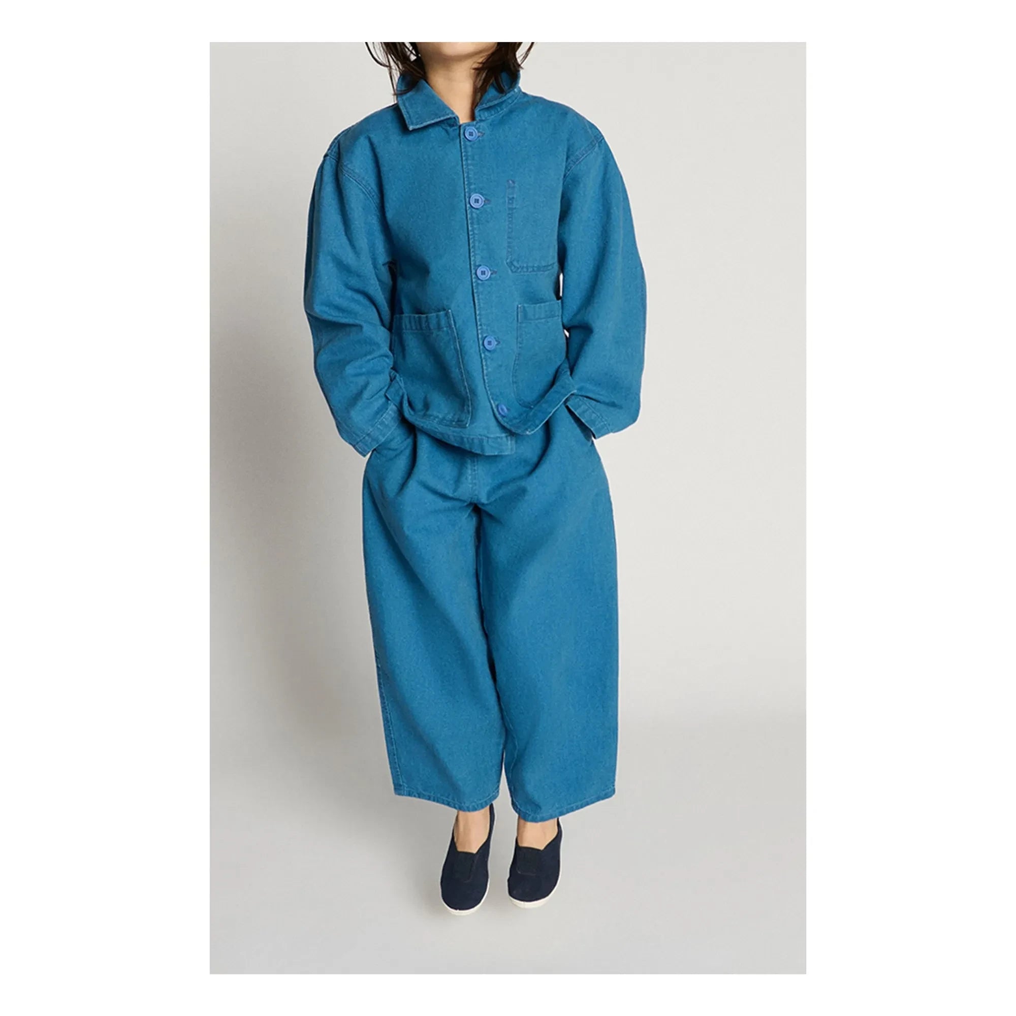 American Vintage - Pantalón de trabajo con cordón Comow | Azul