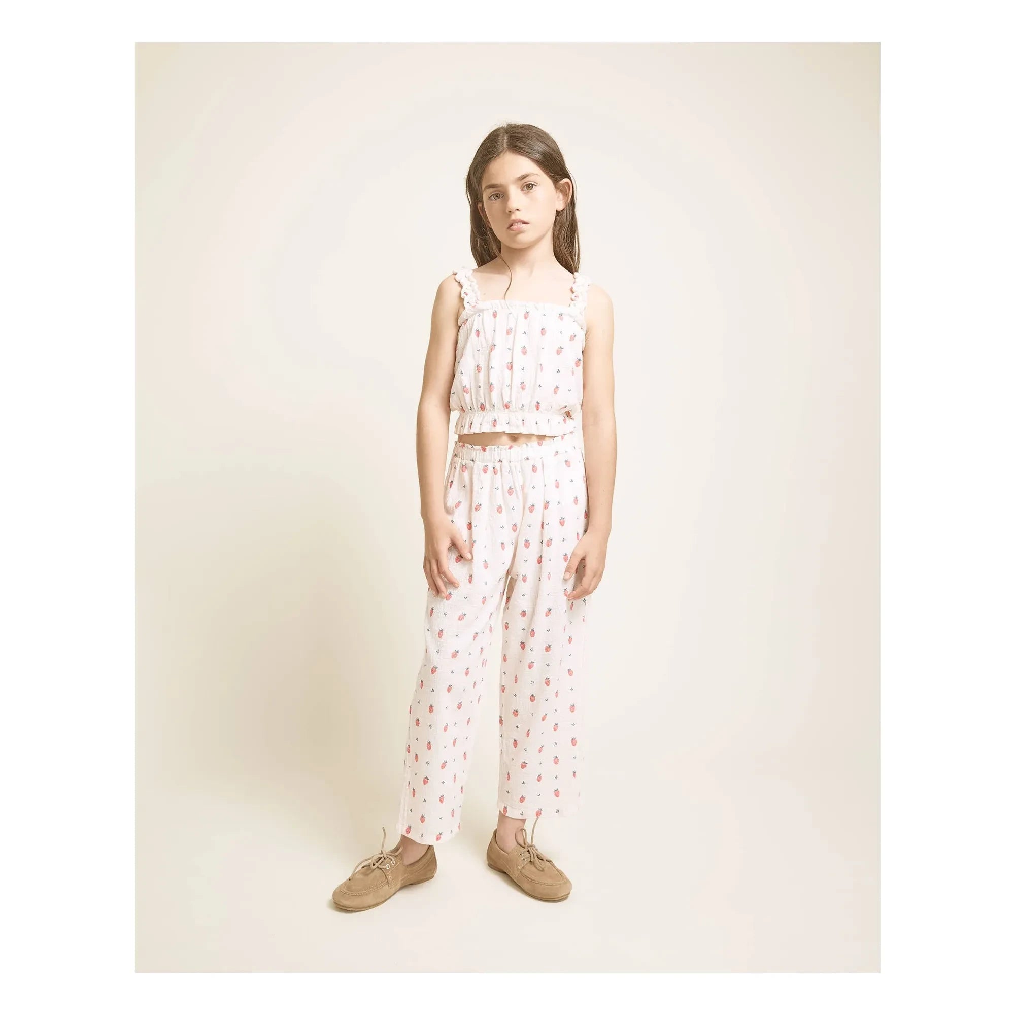 Búho - Pantalón de algodón orgánico Çilek | Crema