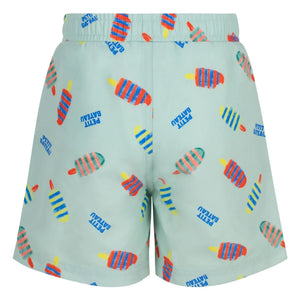 Petit Bateau - Pantalón corto de baño Glaces de fibra reciclada | Turquesa