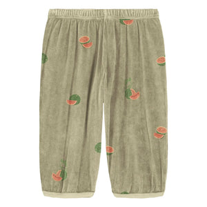 Studio Bohème - Pantalones de toalla de algodón orgánico Porgy Watermelon | Caqui
