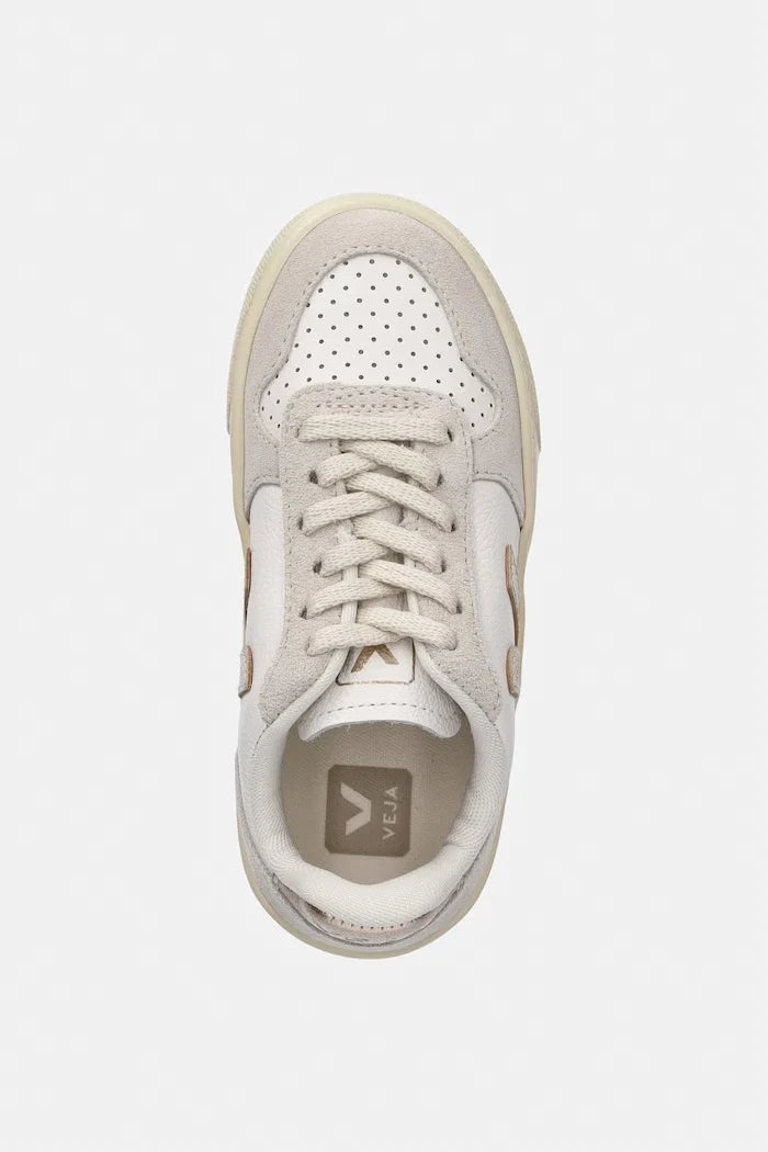 Zapatillas deportivas de piel para niño Veja Small V-10 Laces