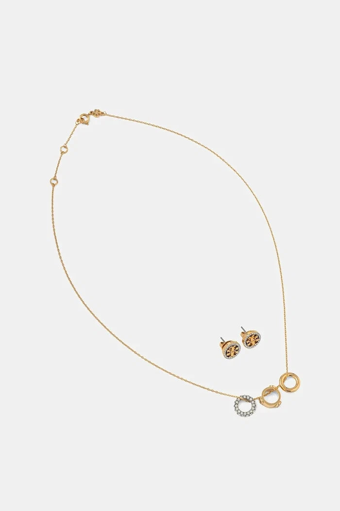 Collar y pendientes pavé Miller de Tory Burch (2 piezas)