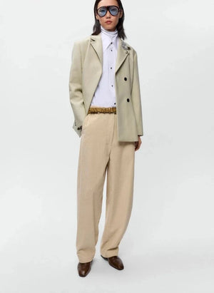 Cordera - Pantalones de algodón de terciopelo | Beige