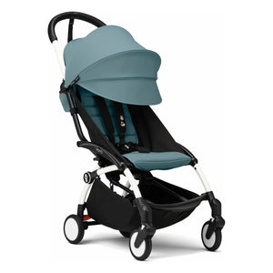 Stokke® - Cochecito YOYO³ completo 0+ y 6+ Chasis blanco | Aqua