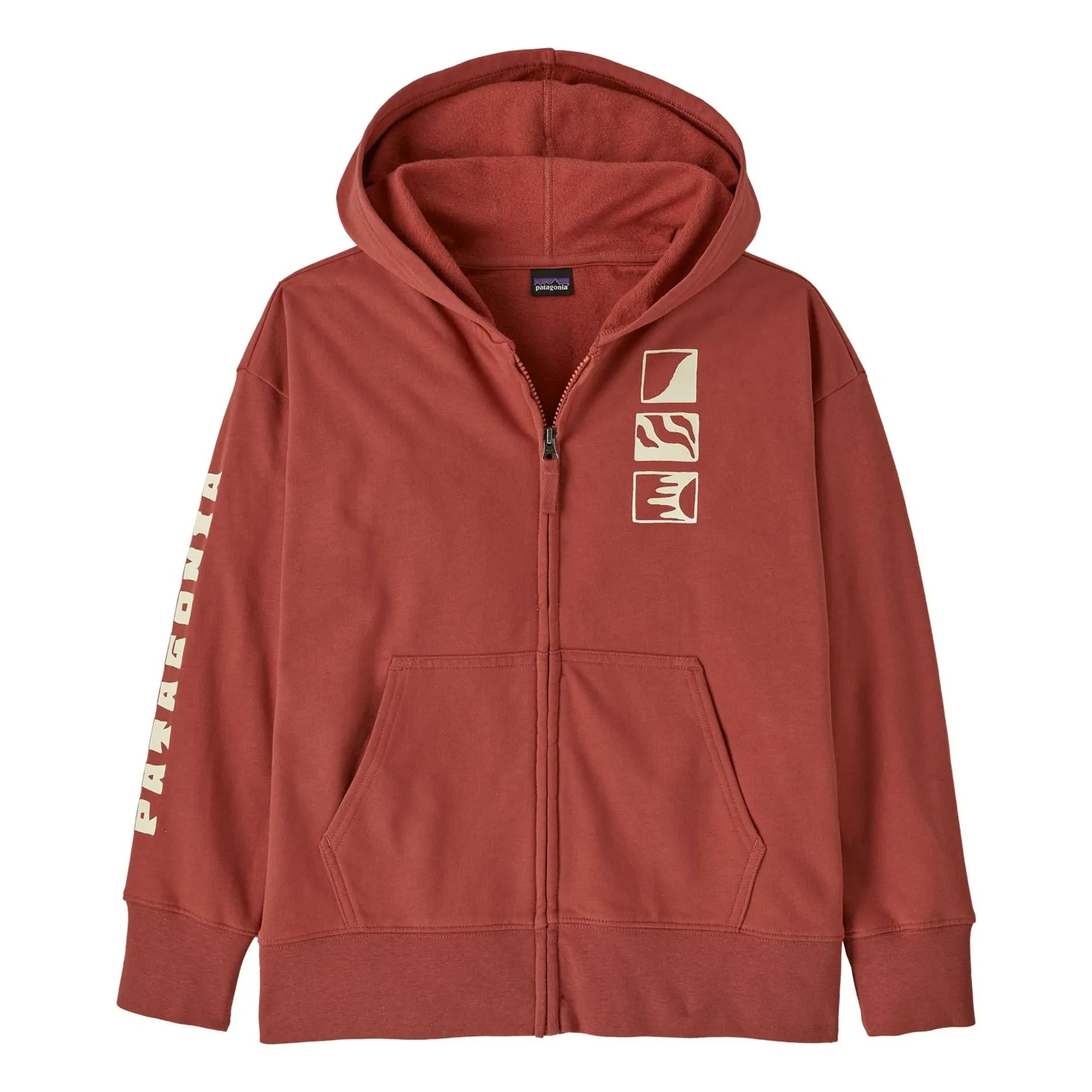 Patagonia - Sudadera de algodón orgánico con cremallera completa | Terracota