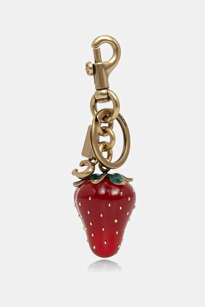 Llavero de accesorio de bolso fresa Coach para mujer