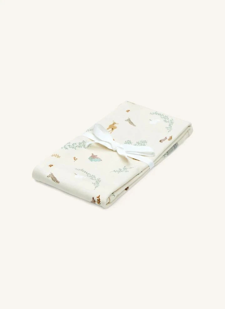 Cam Cam - Manta de Jersey Woodland | Ecru