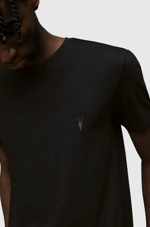 AllSaints - Camiseta Tonic de manga corta con cuello redondo