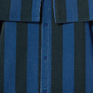 Tinycottons - Vestido de pana a rayas | Azul petróleo