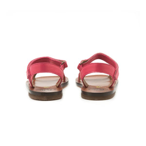 Pèpè - Çiçek Desenli Çizgili Sandaletler | Pembe