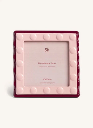 &Klevering - Facet Poliresin Fotoğraf Çerçevesi | Fuşya