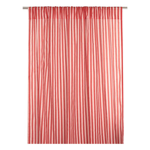Nobodinoz - Cortina de gasa de algodón con estampado de cuadros Wendy | Rojo