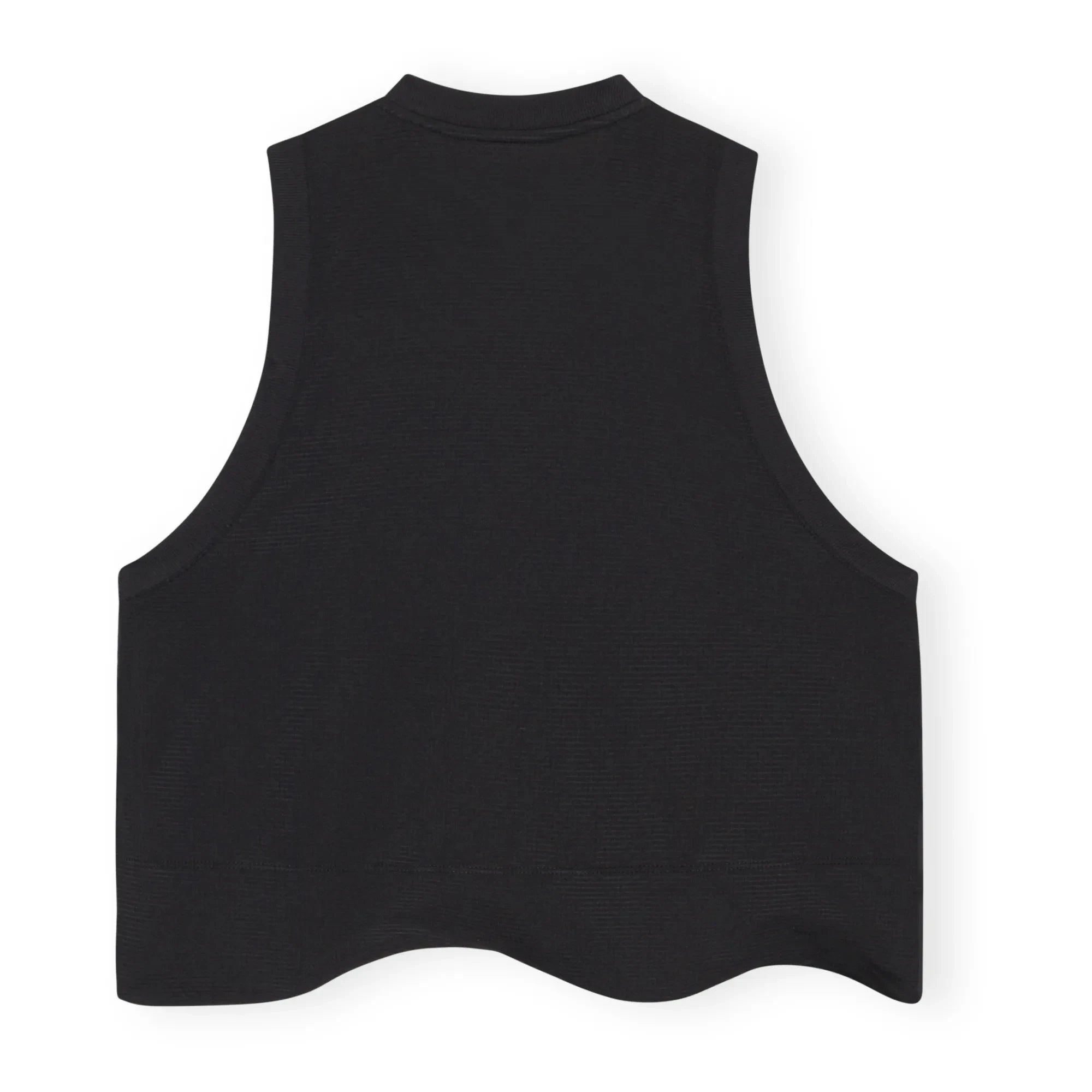 Ganni - Top de malla activa con material reciclado | Negro
