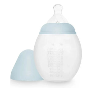 Elhée - Biberón de silicona médica y tetina fisiológica | Azul claro