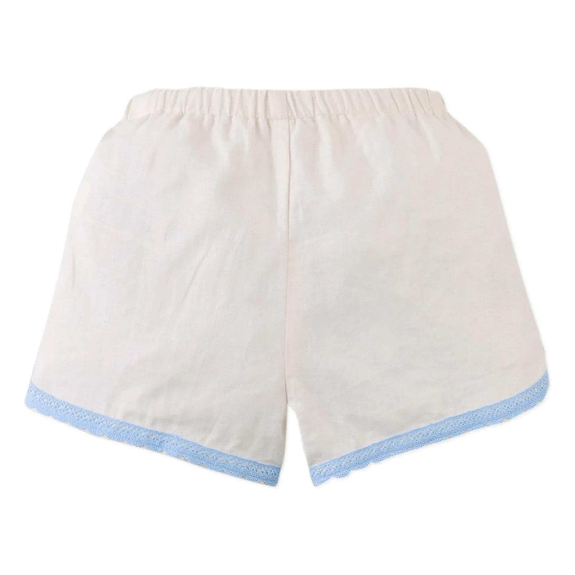 Gingersnaps - Nelly Pantalones Cortos de Lino con Detalles de Encaje | Crudo