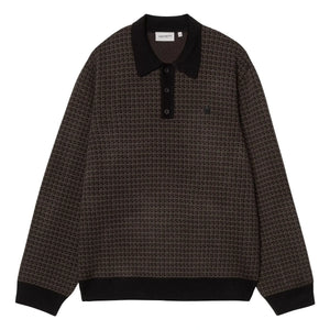 Carhartt WIP - Polo de manga larga Lowis | Marrón
