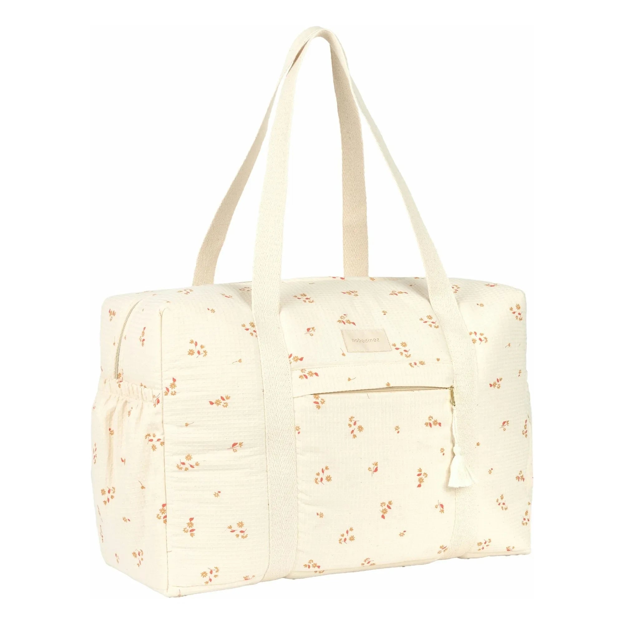 Nobodinoz - Bolso de maternidad impermeable, algodón orgánico Opéra Lily | Crudo