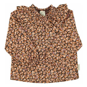 Piupiuchick - Blusa con volantes y flores | Negro