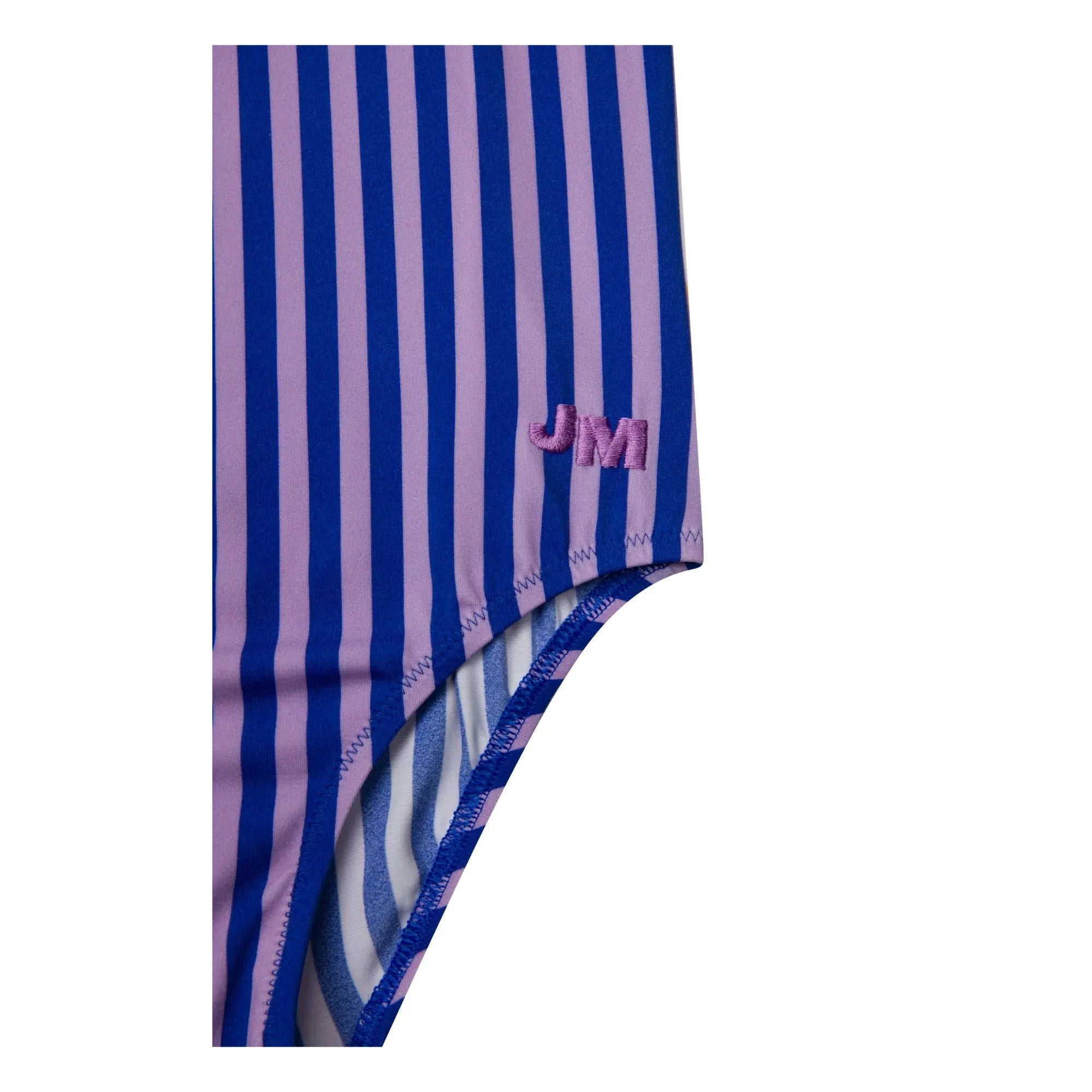 Jera Mini - Traje de baño con volantes a rayas | Azul marino