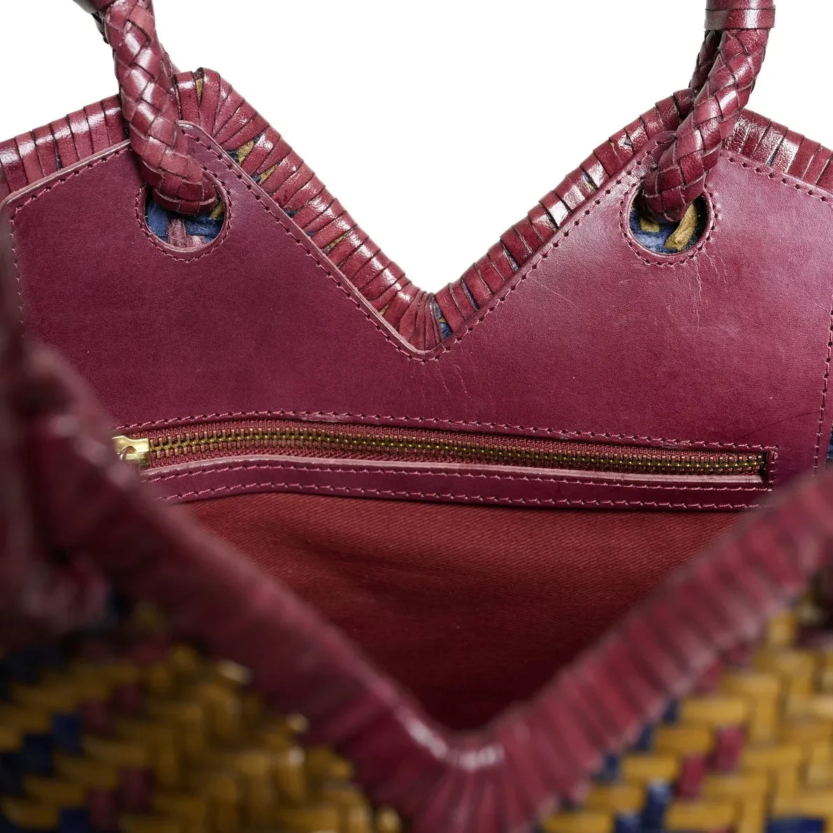 Vipera - Crudelia Madras Deri Tote | Curry amarillo rengi