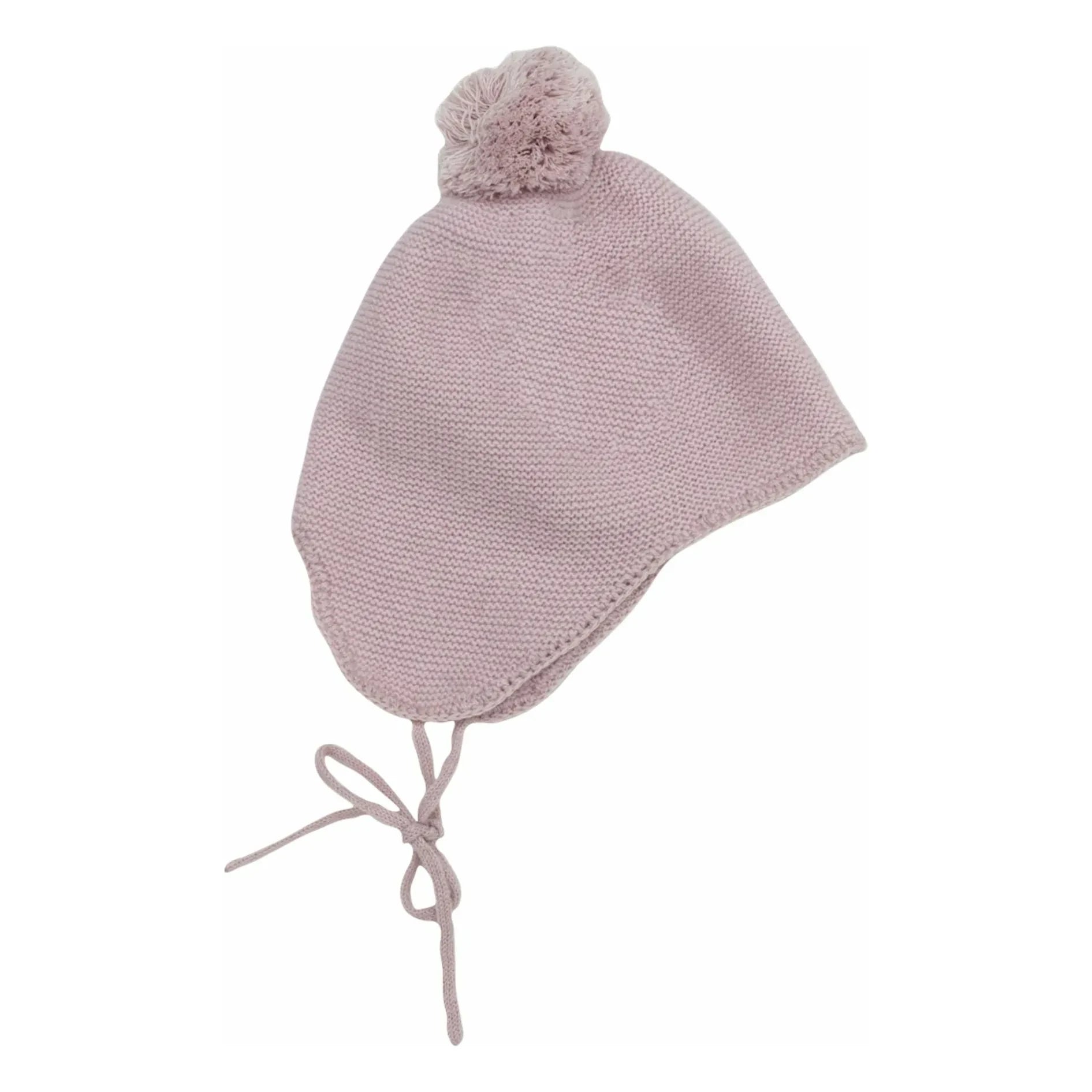 Holmm - Gorro de cachemira con pompón | Rosa pálido