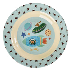Rice - Plato de sopa de melamina Chiens de l'Espace | Azul