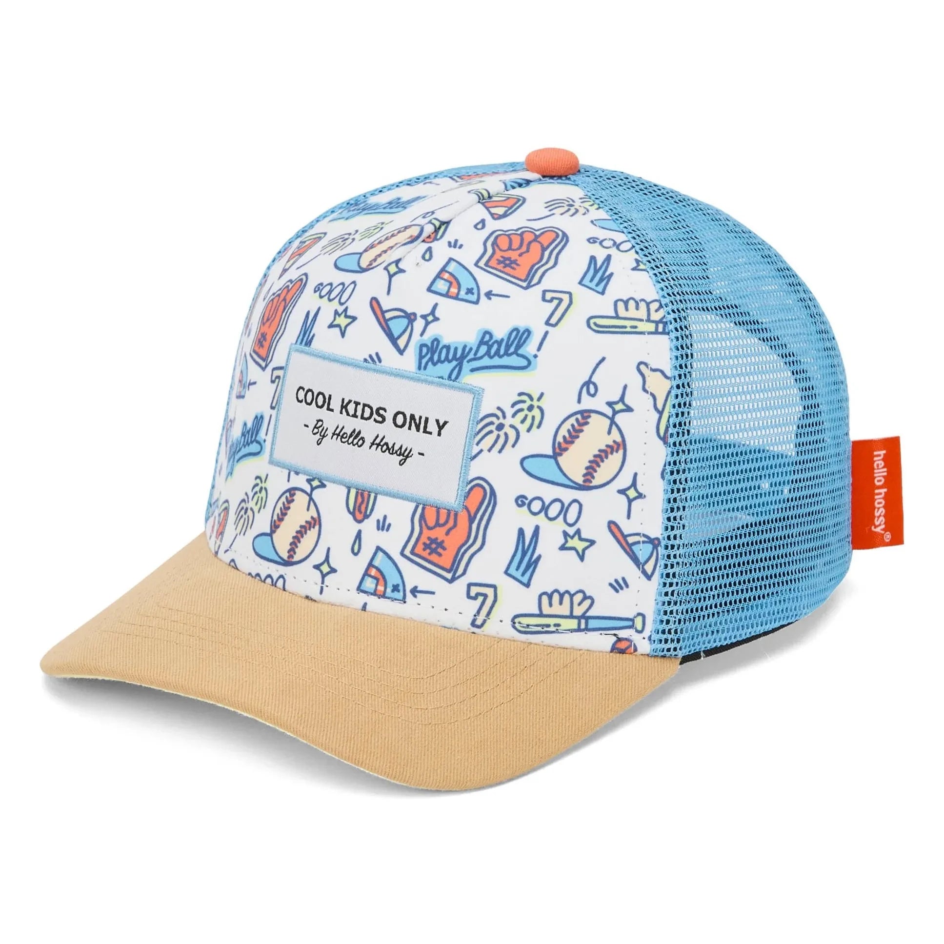 Hello Hossy - Gorra Trucker con Visera Curva para Béisbol con Fibras Recicladas | Azul Claro