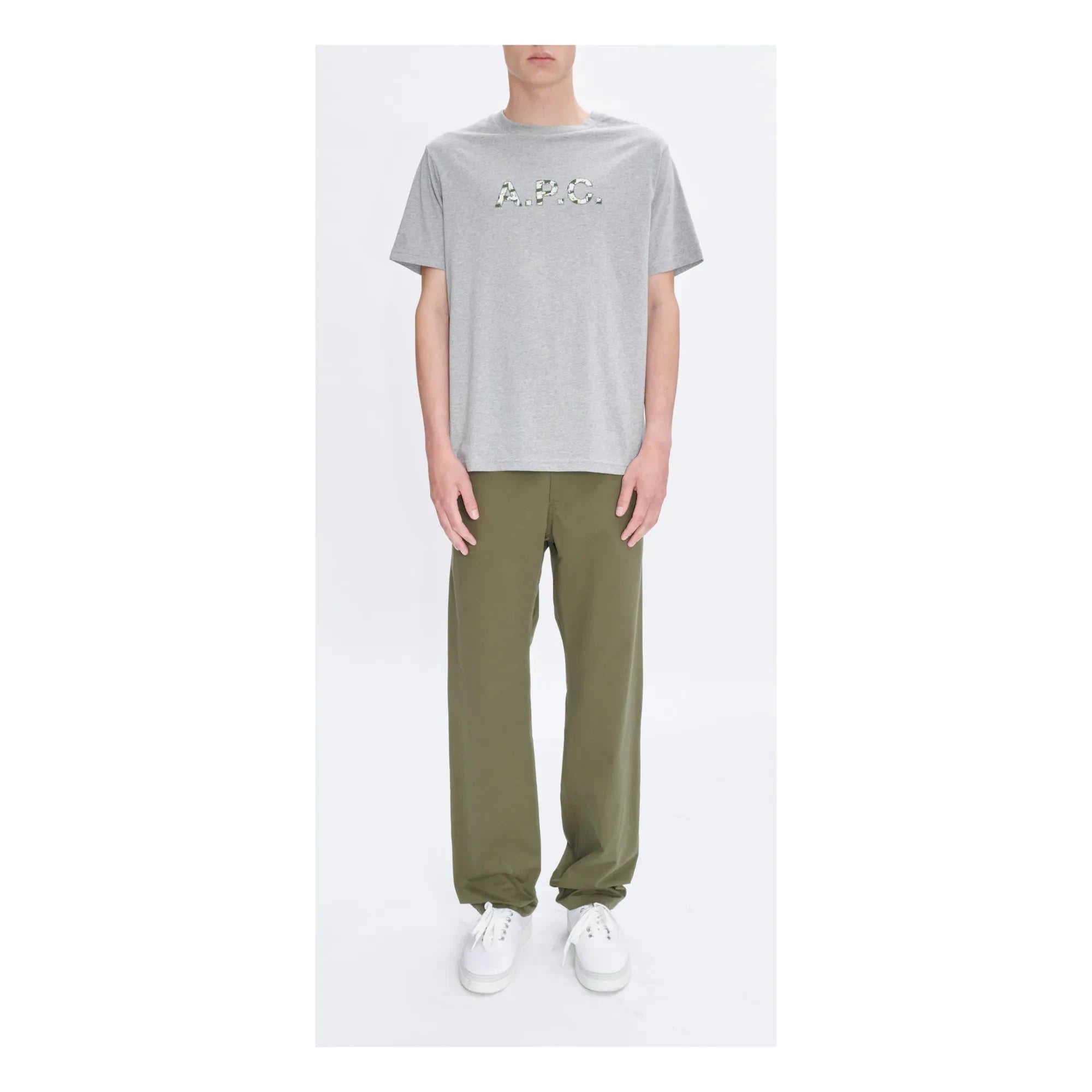 A.P.C. - Camiseta de algodón orgánico Willow | Gris jaspeado