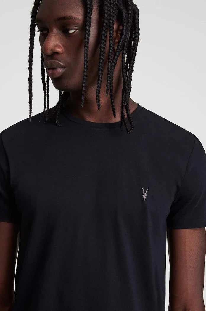 AllSaints - Camiseta Tonic de manga corta con cuello redondo