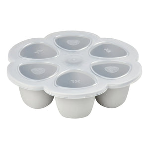 Béaba - Moldes de silicona para alimentos de bebé - 6 x 150 ml | Gris claro