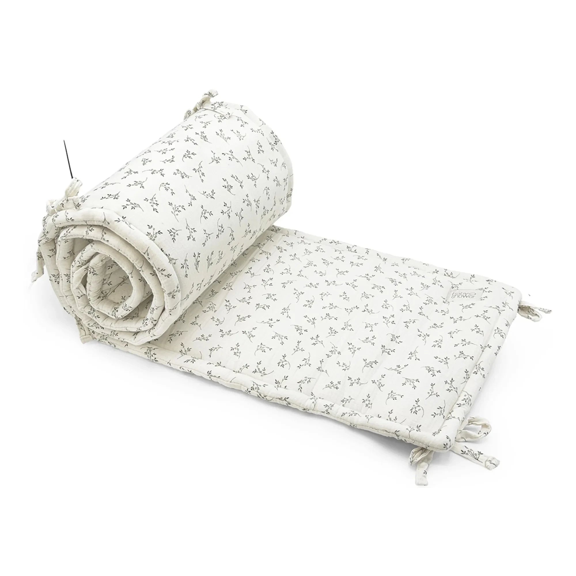 Babyshower - Protector de bordes de flor de olivo | Crudo