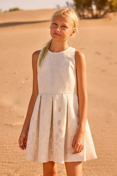 Vestido infantil de lino Mayoral