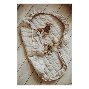 Play and Go - Bolsa/alfombra pequeña para niños Noomad - Rayas | Azul