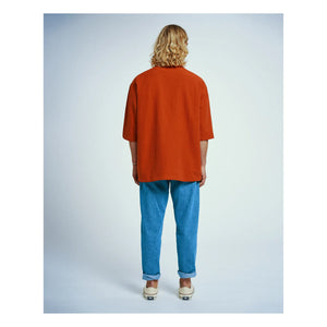 Homecore - Tajima Seer Zip Polo | Rojo ladrillo