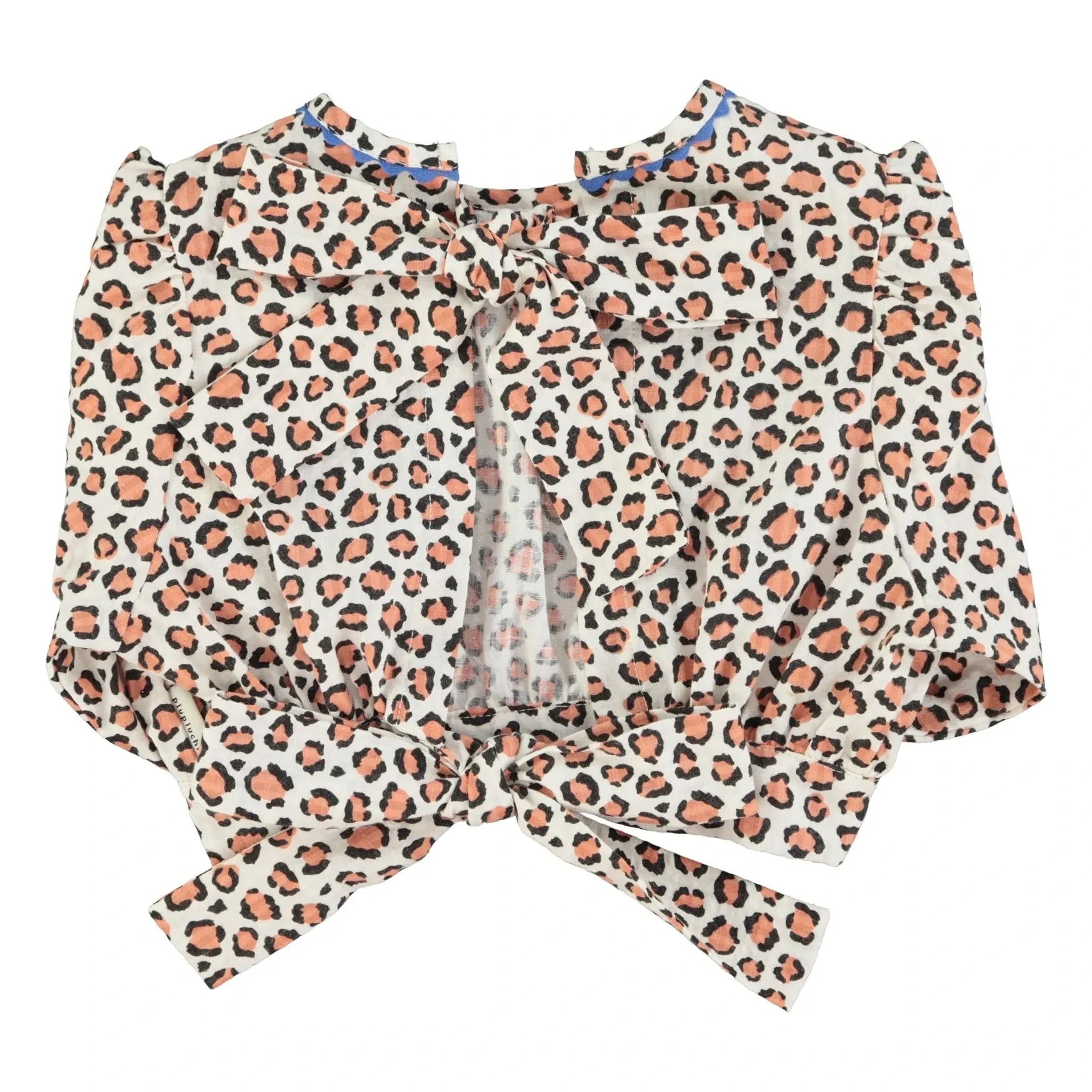 Piupiuchick - Blusa corta de leopardo de algodón orgánico | Crudo