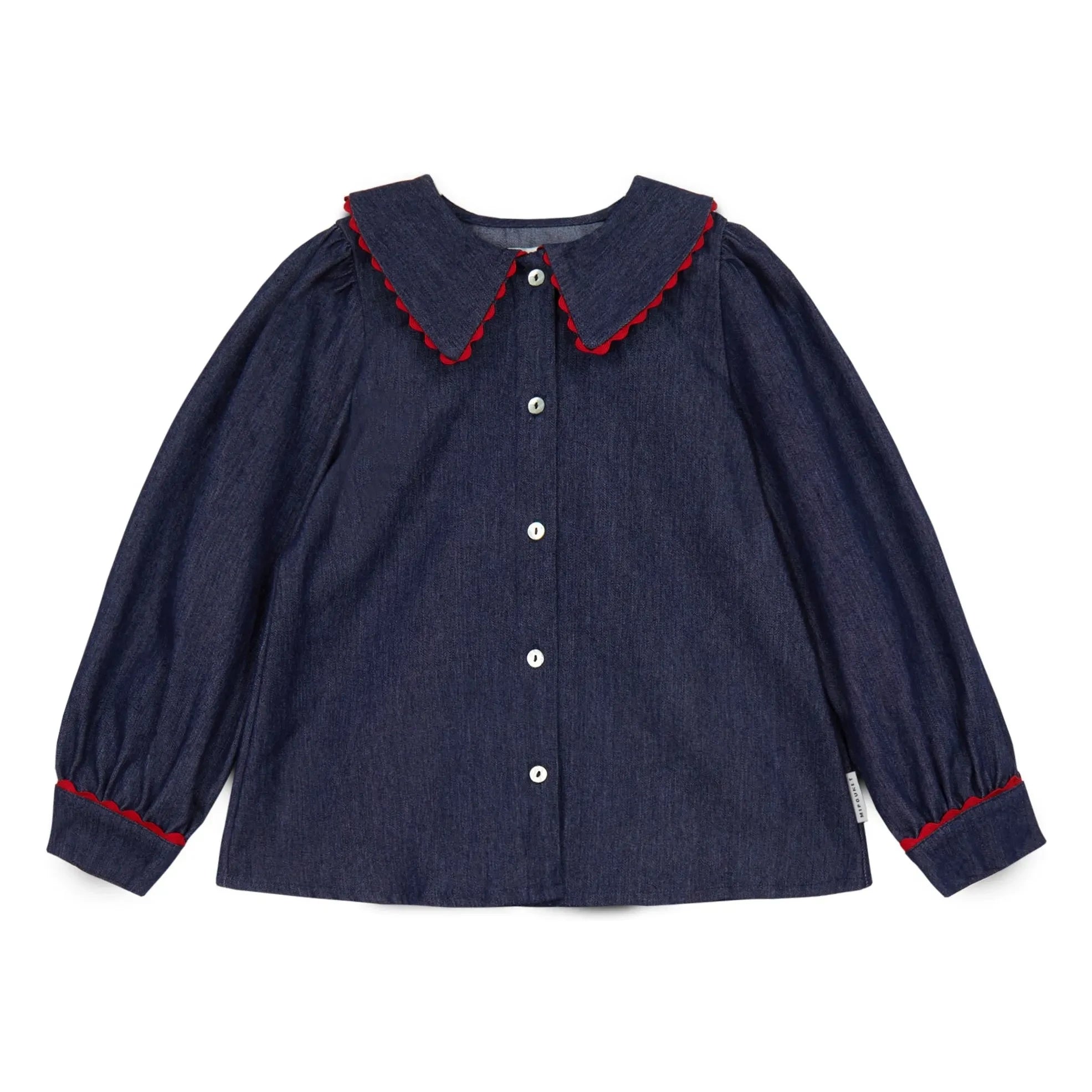 Mipounet - Jean Claudine Blusa Cecilia con Cuello | Azul Oscuro