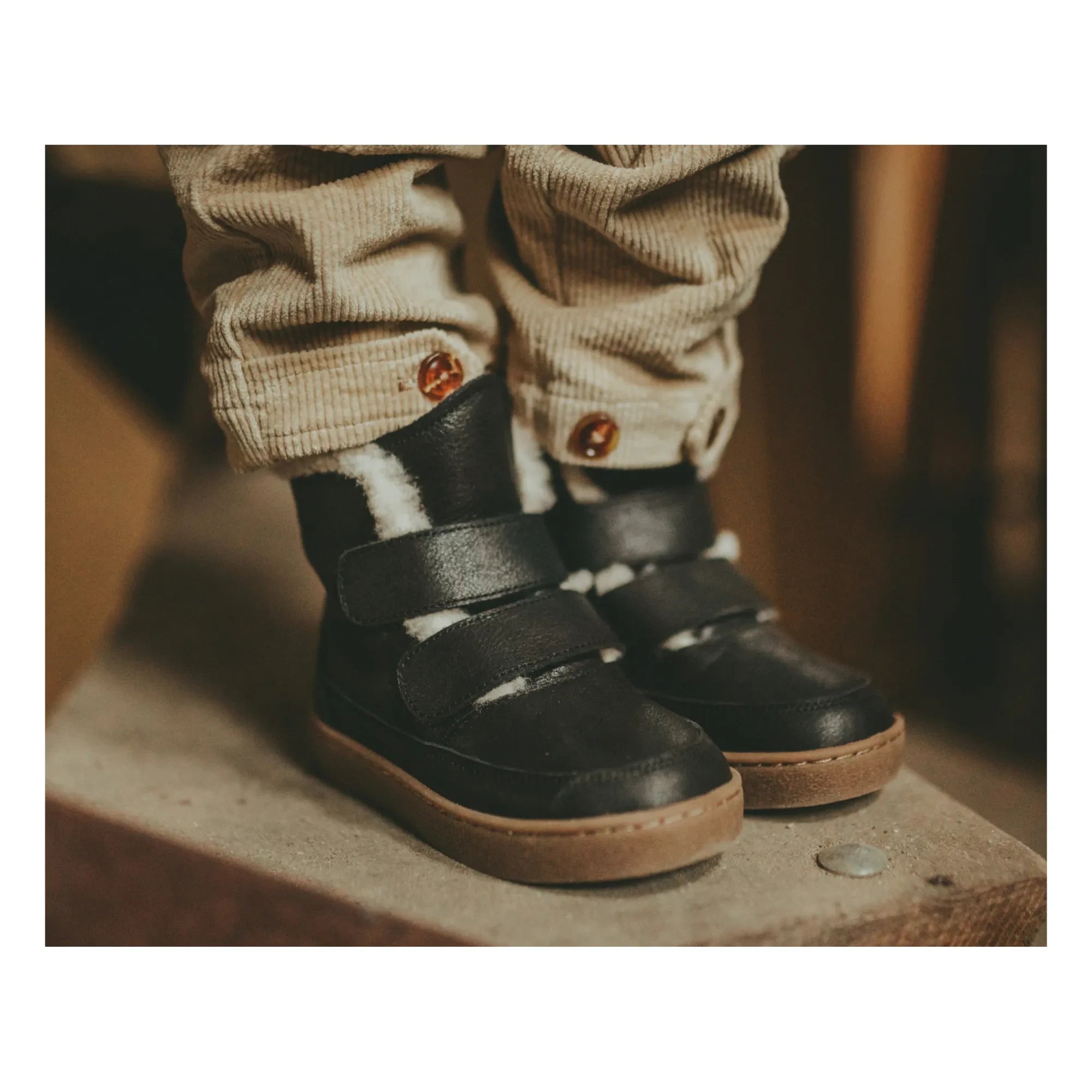 Donsje - Zapatillas deportivas forradas con velcro Clenn negras