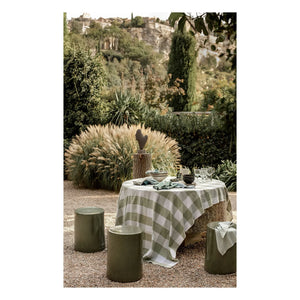 Haomy - Mantelería mestiza Palma II | Verde almendra